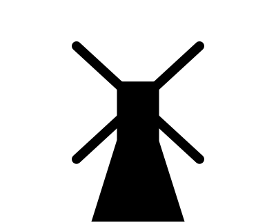 Molen-met-witte-achtergrond